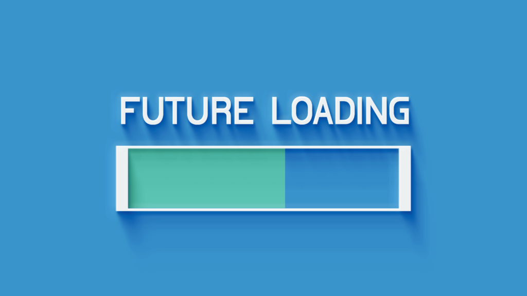 Progress bar graphic with the words “Future Loading” symbolizing preparation and intentional decisions for your future.